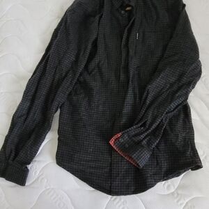 Ben Sherman Black and Gray Plaid Shirt